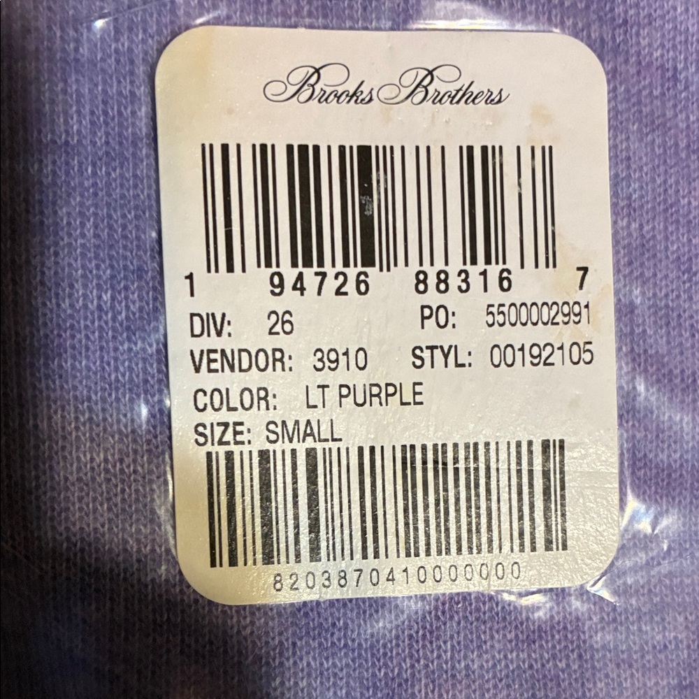 Brooks Brothers Lavender Zip-Up Sweater - Picture 3 of 6